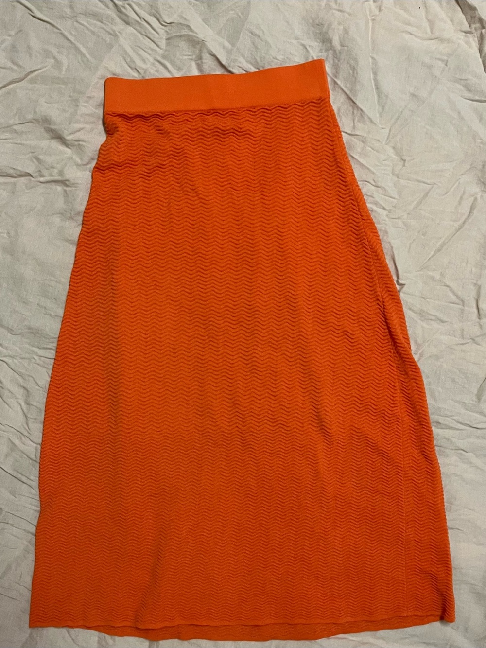 SOLID & STRIPED Orange Knit Maxi Skirt - Picture 9 of 9